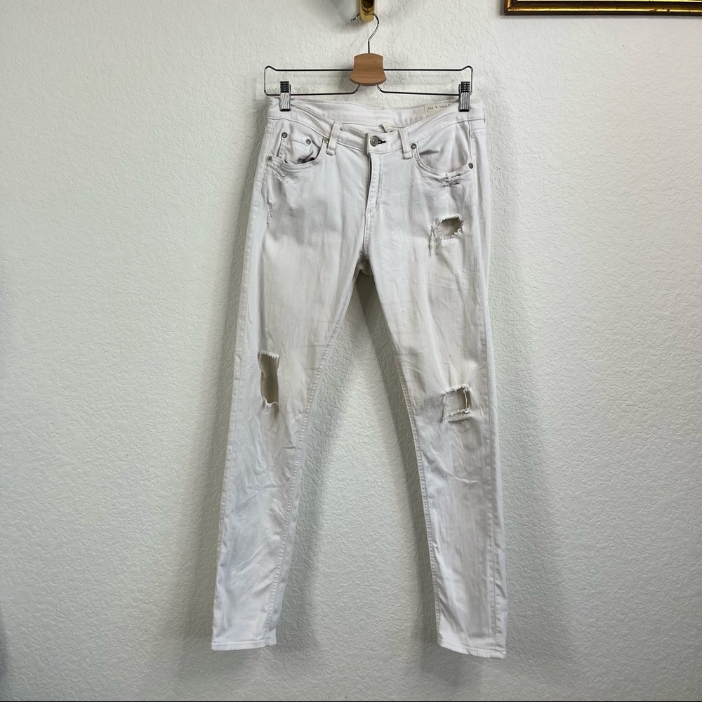 rag and bone Jeans The Dash In Tattered White